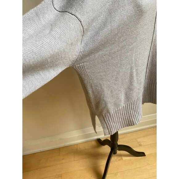 𝅺NORDSTROM Women Light Purple Wool Blend Sweater Sz Large *Flaw Bell Sleeve - Picture 2 of 7